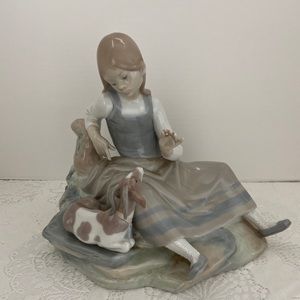 Vintage Lladro “Girl And Goat” Figurine Unique & Rare